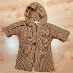 Loft XS short sleeve hooded sweater